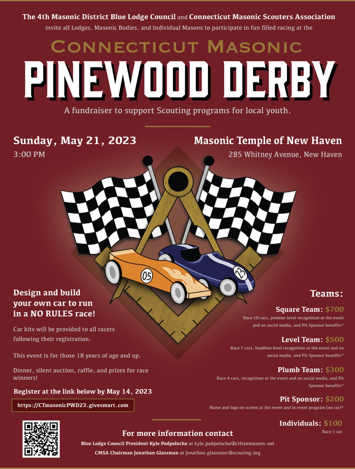 Connecticut Masonic Pinewood Derby 2023 Connecticut Yankee Council, BSA